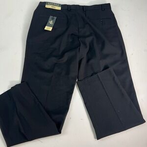 NWT‎ Ralph Lauren Flat Front Polyester Rayon Flat Front Pants 36 30